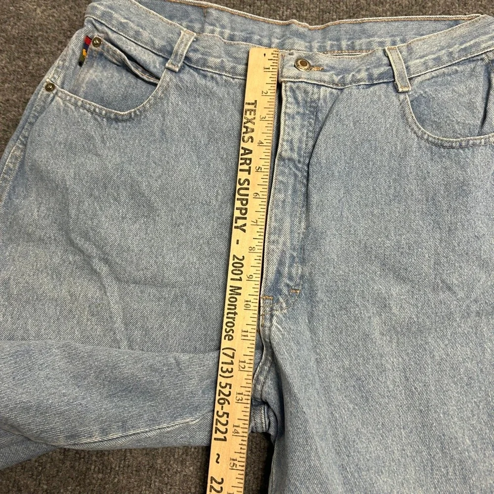 Gitano Denim Shorts Womens Size 18 Long Light Wash High Waisted Mom USA Cotton